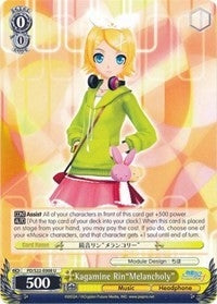 Image for Kagamine Rin"Melancholy" (Hatsune Miku -Project DIVA- f) (PD/S22-E008 U) - Weiss Schwarz