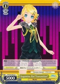 Image for Kagamine Rin"Transmitter" (Hatsune Miku -Project DIVA- f) (PD/S22-E012 U) - Weiss Schwarz