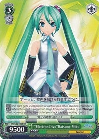 Image for "Electron Diva"Hatsune Miku (Hatsune Miku -Project DIVA- f) (PD/S22-E026 RR) - Weiss Schwarz