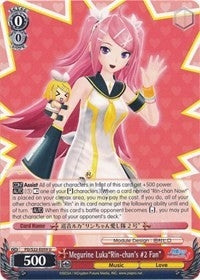 Image for Megurine Luka"Rin-chan's #2 Fan" (Hatsune Miku -Project DIVA- f) (PD/S22-E059 U) - Weiss Schwarz