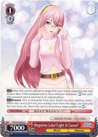 Image for Megurine Luka"Light & Casual" (Hatsune Miku -Project DIVA- f) (PD/S22-E063 U) - Weiss Schwarz