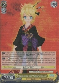Image for Kagamine Rin"Sakura Moon" (SR) (Hatsune Miku -Project DIVA- f) (PD/S22-E006S SR) - Weiss Schwarz