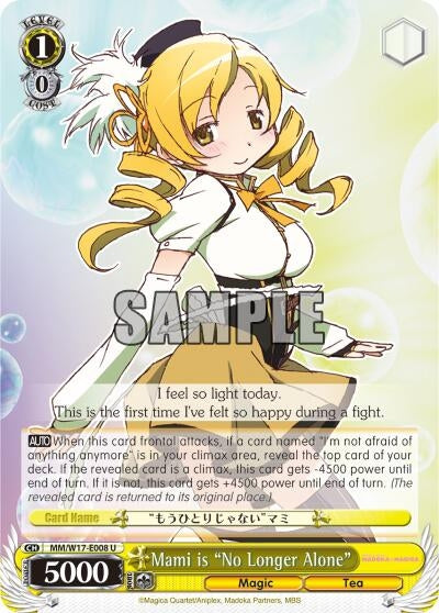 Image for Mami is "No Longer Alone" (Puella Magi Madoka Magica) (MM/W17-E008 U) - Weiss Schwarz