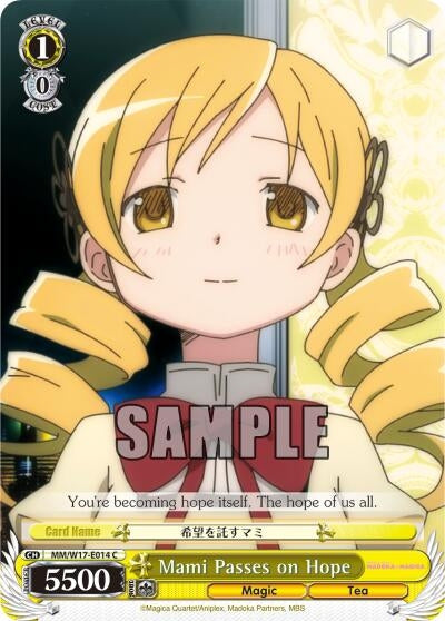 Image for Mami Passes on Hope (Puella Magi Madoka Magica) (MM/W17-E014 C) - Weiss Schwarz