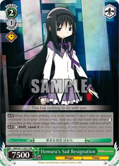 Image for Homura's Sad Resignation (Puella Magi Madoka Magica) (MM/W17-E021 RR) - Weiss Schwarz