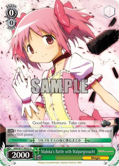 Image for Madoka's Battle with Walpurgisnacht (Puella Magi Madoka Magica) (MM/W17-E032 U) - Weiss Schwarz