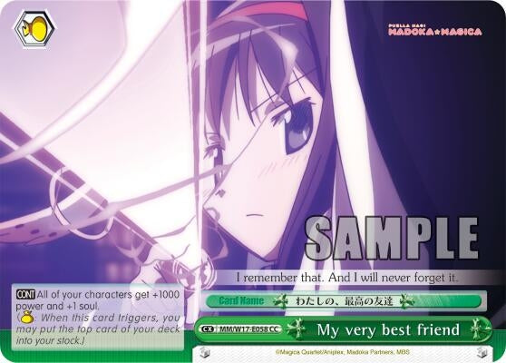 Image for My very best friend (Puella Magi Madoka Magica) (MM/W17-E058 CC) - Weiss Schwarz