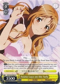 Image for Asuna Lays on the Sofa (Sword Art Online) (SAO/S20-E003 R) - Weiss Schwarz