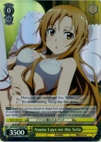 Image for Asuna Lays on the Sofa (SR) (Sword Art Online) (SAO/S20-E003S SR) - Weiss Schwarz