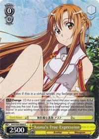 Image for Asuna's True Expression (Sword Art Online) (SAO/S20-E009 U) - Weiss Schwarz