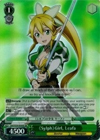 Image for Sylph Girl, Leafa (SR) (Sword Art Online) (SAO/S20-E030S SR) - Weiss Schwarz