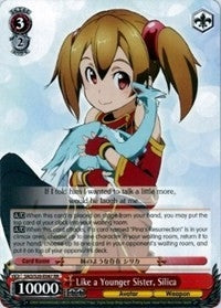 Image for Like a Younger Sister, Silica (Sword Art Online) (SAO/S20-E047 RR) - Weiss Schwarz