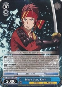 Image for Blade User, Klein (Sword Art Online) (SAO/S20-E078 R) - Weiss Schwarz