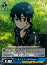 Image for Kirito's Quiet Days (Sword Art Online) (SAO/S20-E089 C) - Weiss Schwarz