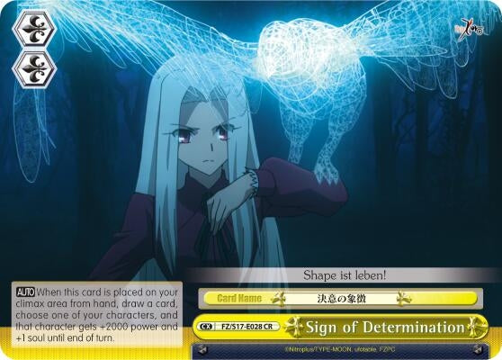 Image for Sign of Determination (Fate/Zero) (FZ/S17-E028 CR) - Weiss Schwarz