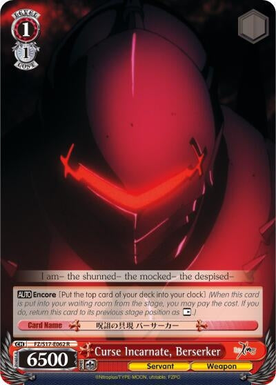Image for Curse Incarnate, Berserker (Fate/Zero) (FZ/S17-E062 R) - Weiss Schwarz