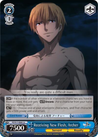 Image for Receiving New Flesh, Archer (Fate/Zero) (FZ/S17-E091 U) - Weiss Schwarz