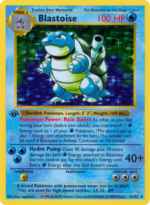 Image for Blastoise (Base Set (Shadowless)) (002/102) - Pokemon
