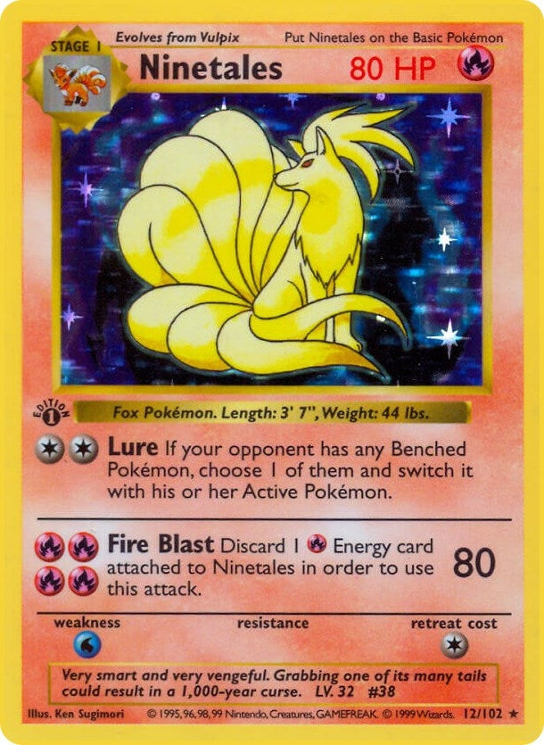 Image for Ninetales (Base Set (Shadowless)) (012/102) - Pokemon