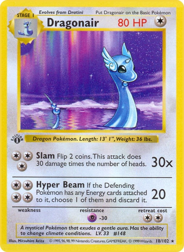 Image for Dragonair (Base Set (Shadowless)) (018/102) - Pokemon