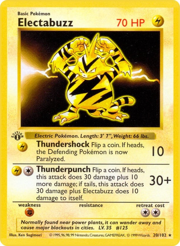 Image for Electabuzz (Base Set (Shadowless)) (020/102) - Pokemon