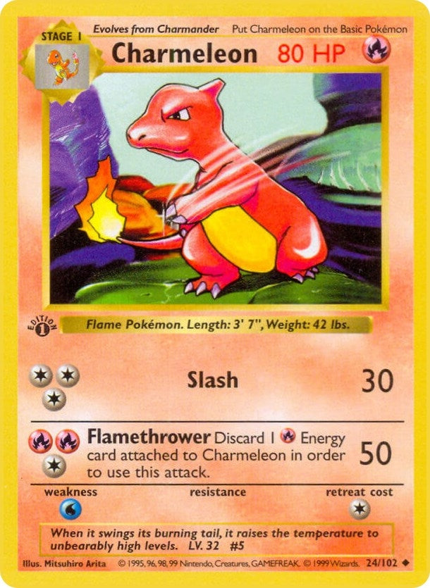 Image for Charmeleon (Base Set (Shadowless)) (024/102) - Pokemon