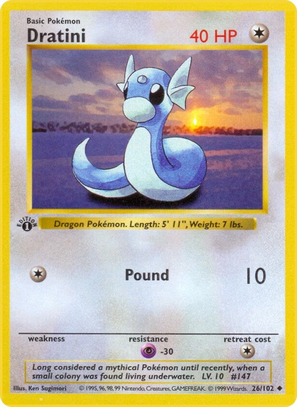 Image for Dratini (Base Set (Shadowless)) (026/102) - Pokemon