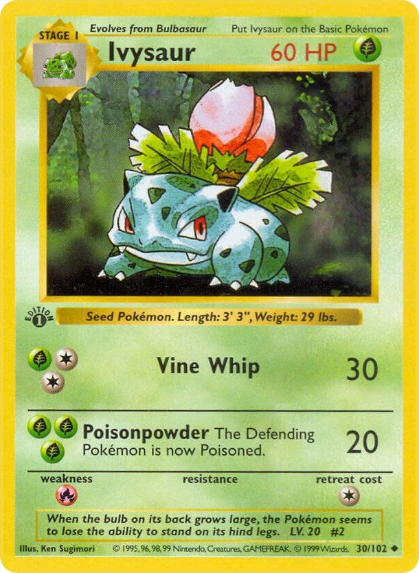 Image for Ivysaur (Base Set (Shadowless)) (030/102) - Pokemon
