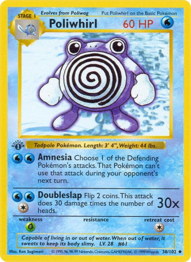 Image for Poliwhirl (Base Set (Shadowless)) (038/102) - Pokemon