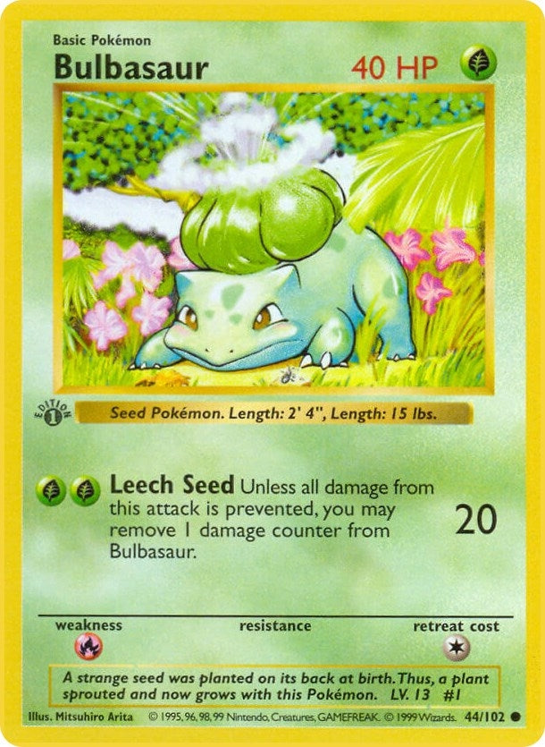 Image for Bulbasaur (Base Set (Shadowless)) (044/102) - Pokemon