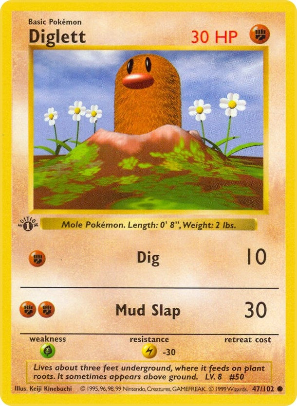 Image for Diglett (Base Set (Shadowless)) (047/102) - Pokemon