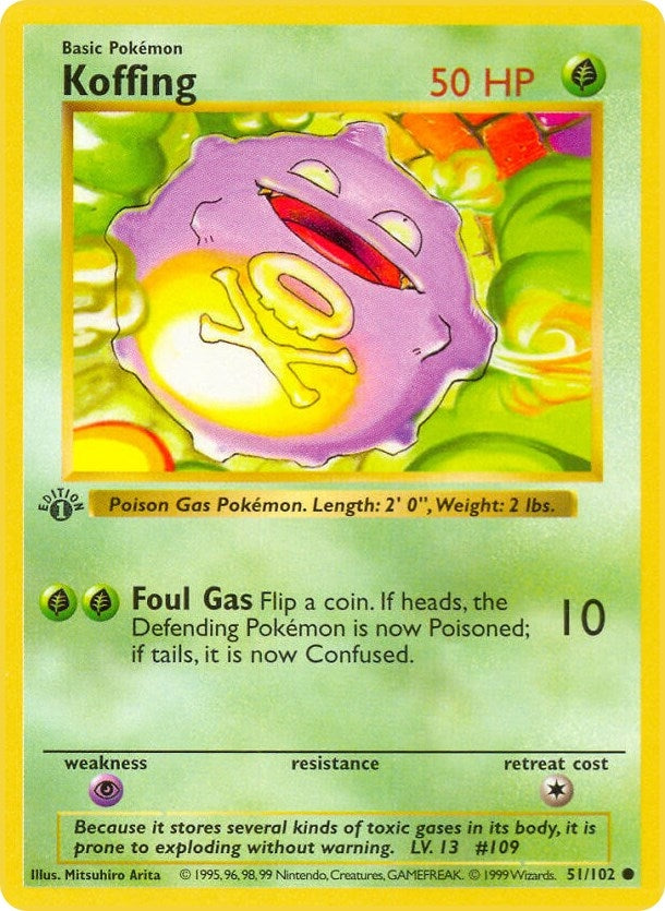 Image for Koffing (Base Set (Shadowless)) (051/102) - Pokemon