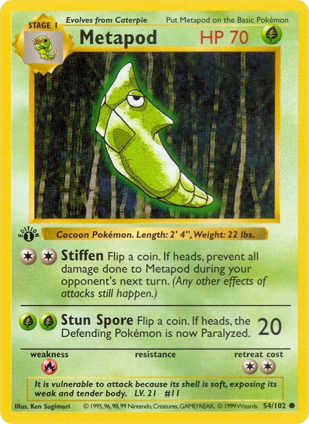 Image for Metapod (Base Set (Shadowless)) (054/102) - Pokemon