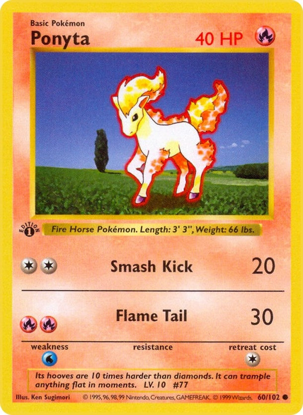 Image for Ponyta (Base Set (Shadowless)) (060/102) - Pokemon