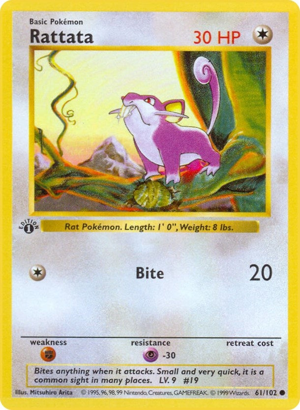 Image for Rattata (Base Set (Shadowless)) (061/102) - Pokemon
