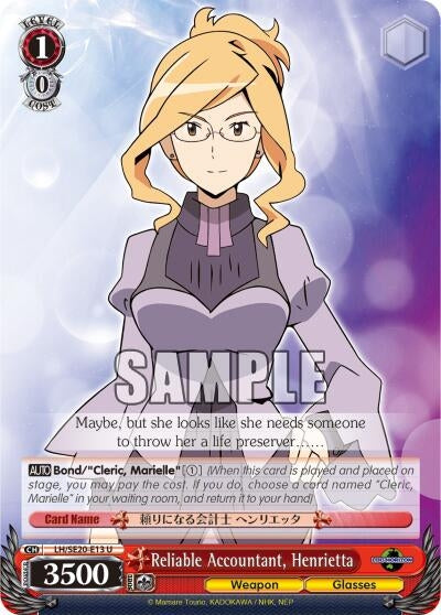 Image for Reliable Accountant, Henrietta (LOG HORIZON) (LH/SE20-E13 U) - Weiss Schwarz