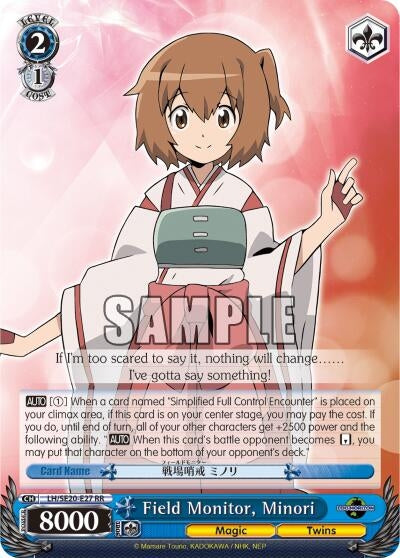 Image for Field Monitor, Minori (Alternate Art Foil) (LOG HORIZON) (LH/SE20-E27 RR) - Weiss Schwarz