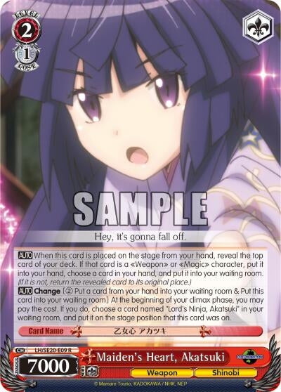 Image for Maiden's Heart, Akatsuki (Alternate Art Foil) (LOG HORIZON) (LH/SE20-E09 R) - Weiss Schwarz