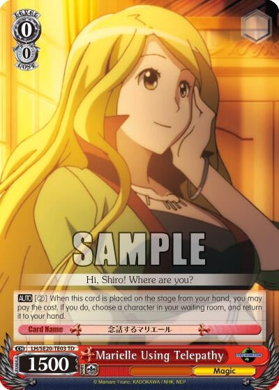 Image for Marielle Using Telepathy (LOG HORIZON) (LH/SE20-TE03 TD) - Weiss Schwarz