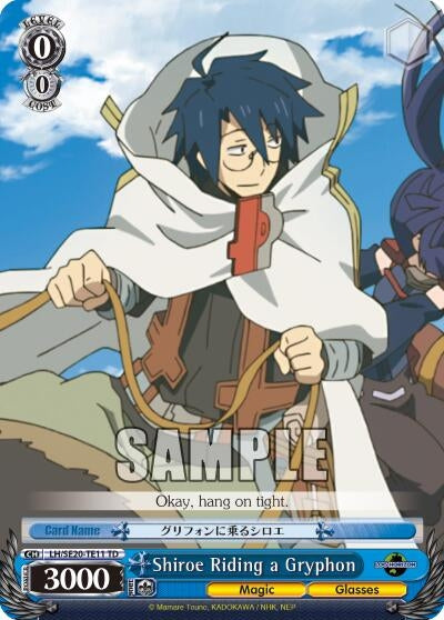 Image for Shiroe Riding a Gryphon (LOG HORIZON) (LH/SE20-TE11 TD) - Weiss Schwarz