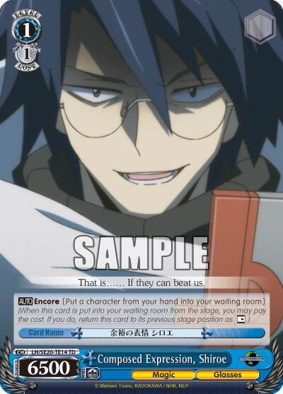 Image for Composed Expression, Shiroe (LOG HORIZON) (LH/SE20-TE14 TD) - Weiss Schwarz