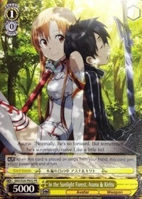 Image for In the Sunlight Forest, Asuna & Kirito (Sword Art Online Vol.2) (SAO/S26-PE02 PR) - Weiss Schwarz