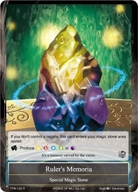 Image for Ruler's Memoria (The Twilight Wanderer) (TTW-102) - Force of Will