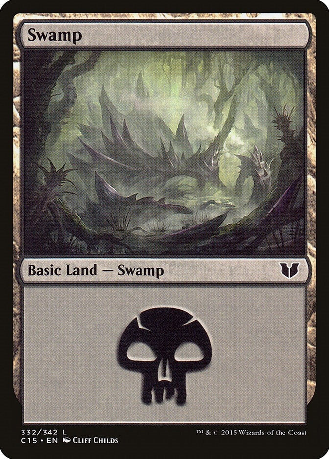 Image for Swamp (332) (Commander 2015) (332) - Magic: The Gathering