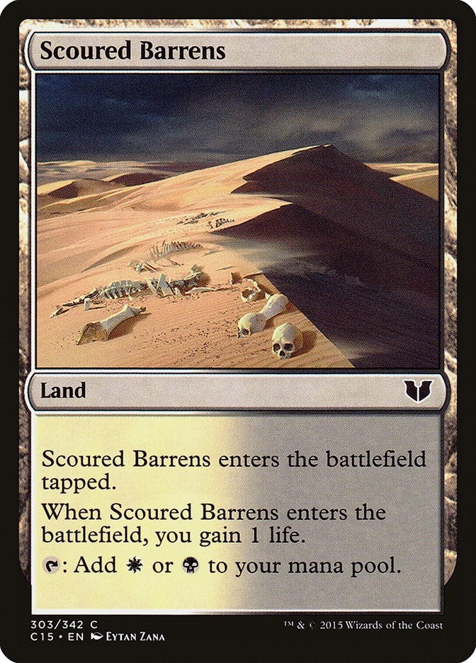 Image for Scoured Barrens (Commander 2015) (303) - Magic: The Gathering