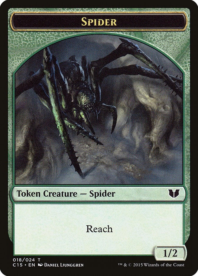 Image for Spider // Dragon Double-Sided Token (Commander 2015) (18 // 9) - Magic: The Gathering