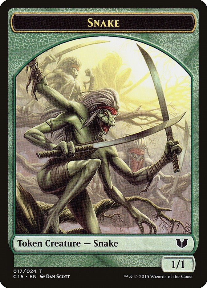 Image for Snake (017) // Saproling Double-Sided Token (Commander 2015) (17 // 16) - Magic: The Gathering
