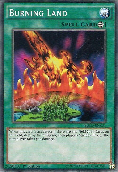 Image for Burning Land (King of Games: Yugi's Legendary Decks) (YGLD-ENA31) - YuGiOh