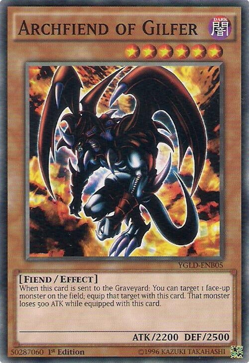 Image for Archfiend of Gilfer (King of Games: Yugi's Legendary Decks) (YGLD-ENB05) - YuGiOh