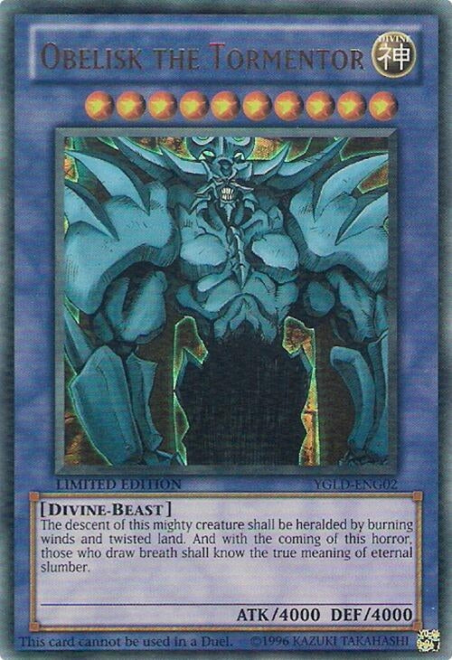 Image for Obelisk the Tormentor (King of Games: Yugi's Legendary Decks) (YGLD-ENG02) - YuGiOh